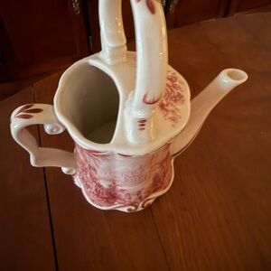 Barton and Barton Red Toile Decorative Teapot